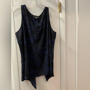 Express split back tank in blue